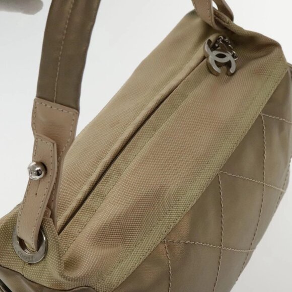 CHANEL Paris Biarritz Shoulder Bag Coated Canvas Gold Tone CC Auth ar12598 - Picture 6 of 16